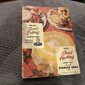 Recipes Enjoy Good Eating 1949 Aunt Jenny Spry Shortening Cookbook Staples Coal